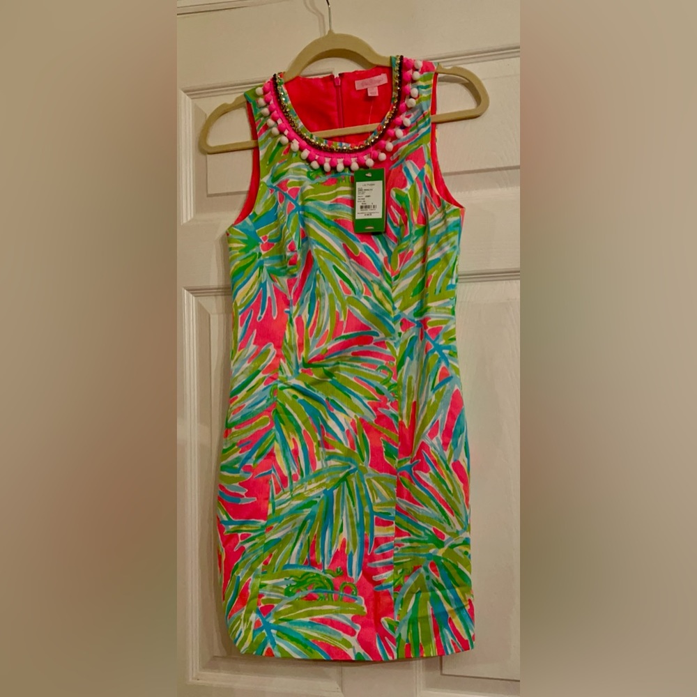 NWT Lilly Pulitzer Mila Shift. Royal Lime. Size 0.